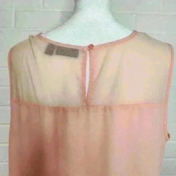 a.n.a. a new approach sheer light pink blouse size large - Picture 6 of 9